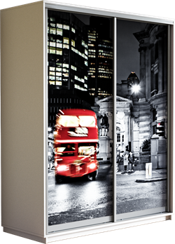 Шкаф-купе Дуо 1600/2400/450 (Фотопечать Лондон) 2533