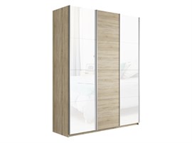 Шкаф-купе Прайм 2100/2300/570 Белое стекло/ДСП/Белое стекло 2376