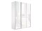 Прайм 1800/2300/570 (3 двери белое стекло) 2380