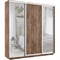 Шкаф-купе Лофт (Зеркало-2, ЛДСП) 180/220/45 Ш2651