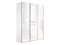 Прайм 2100/2300/570 3 двери Белое стекло 2381